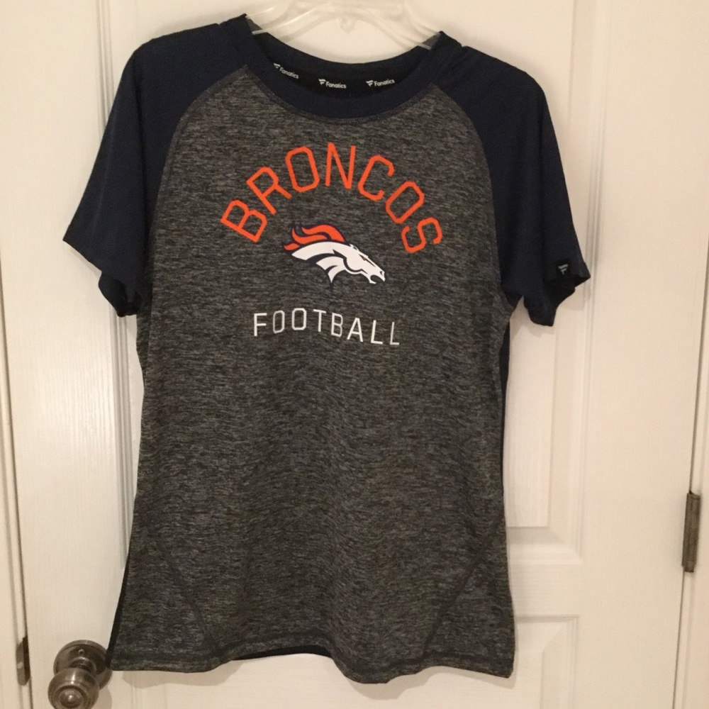 FANATICS size LARGE Official Fanatics BRONCOS Football Jersey New!
